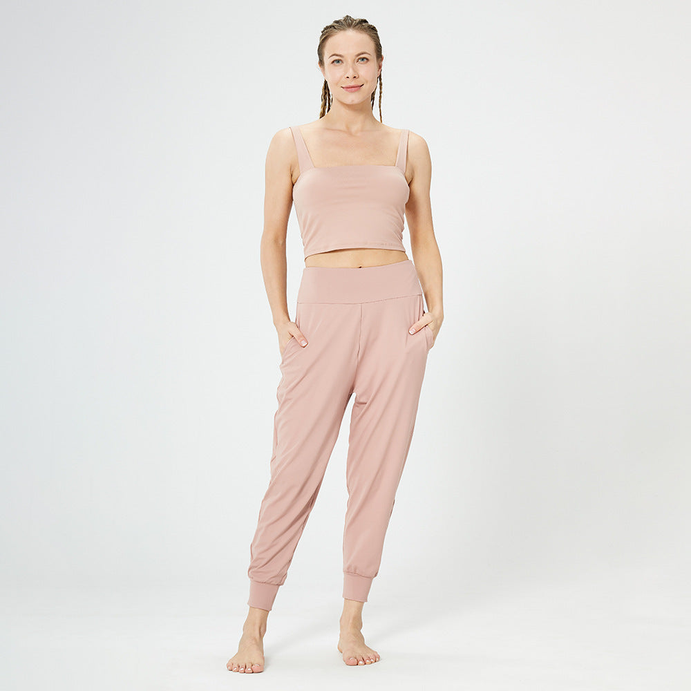 ESports Vest And Trousers Two-Piece Seamless Knitted Sexy Running Suit