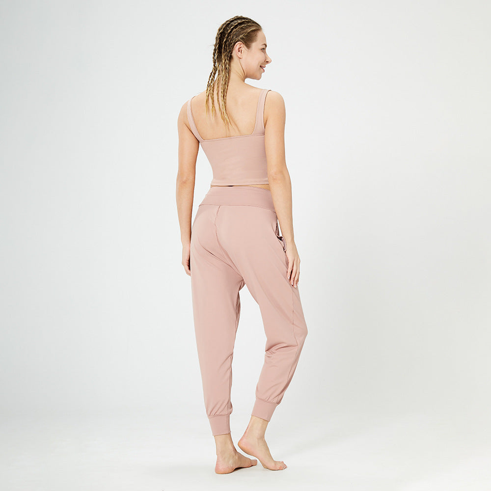 ESports Vest And Trousers Two-Piece Seamless Knitted Sexy Running Suit