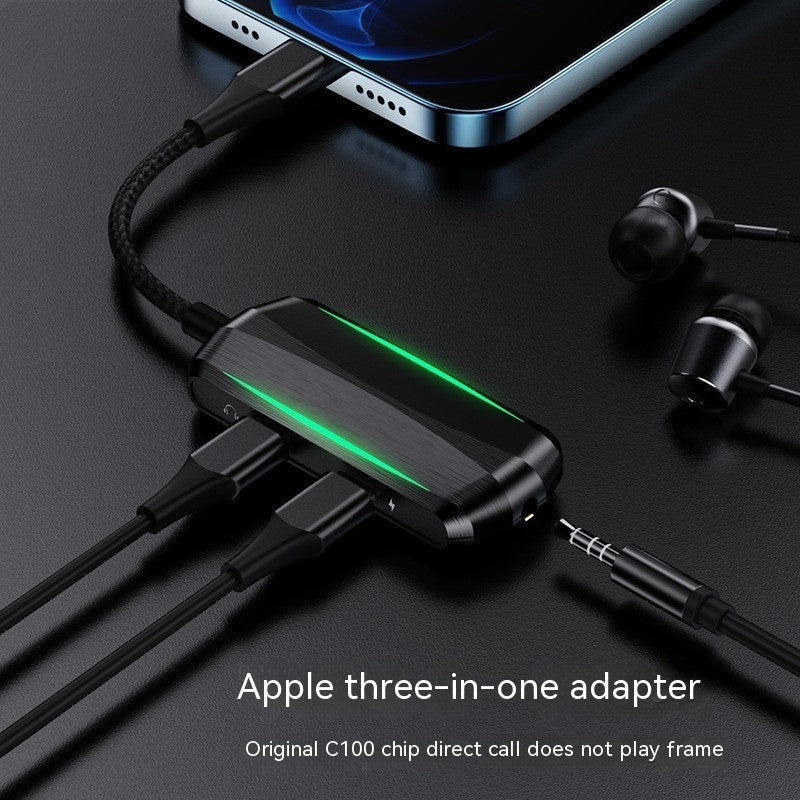 Audio Adapter Lightning Headset Adapter Type-c Three-in-one Adapter Cable