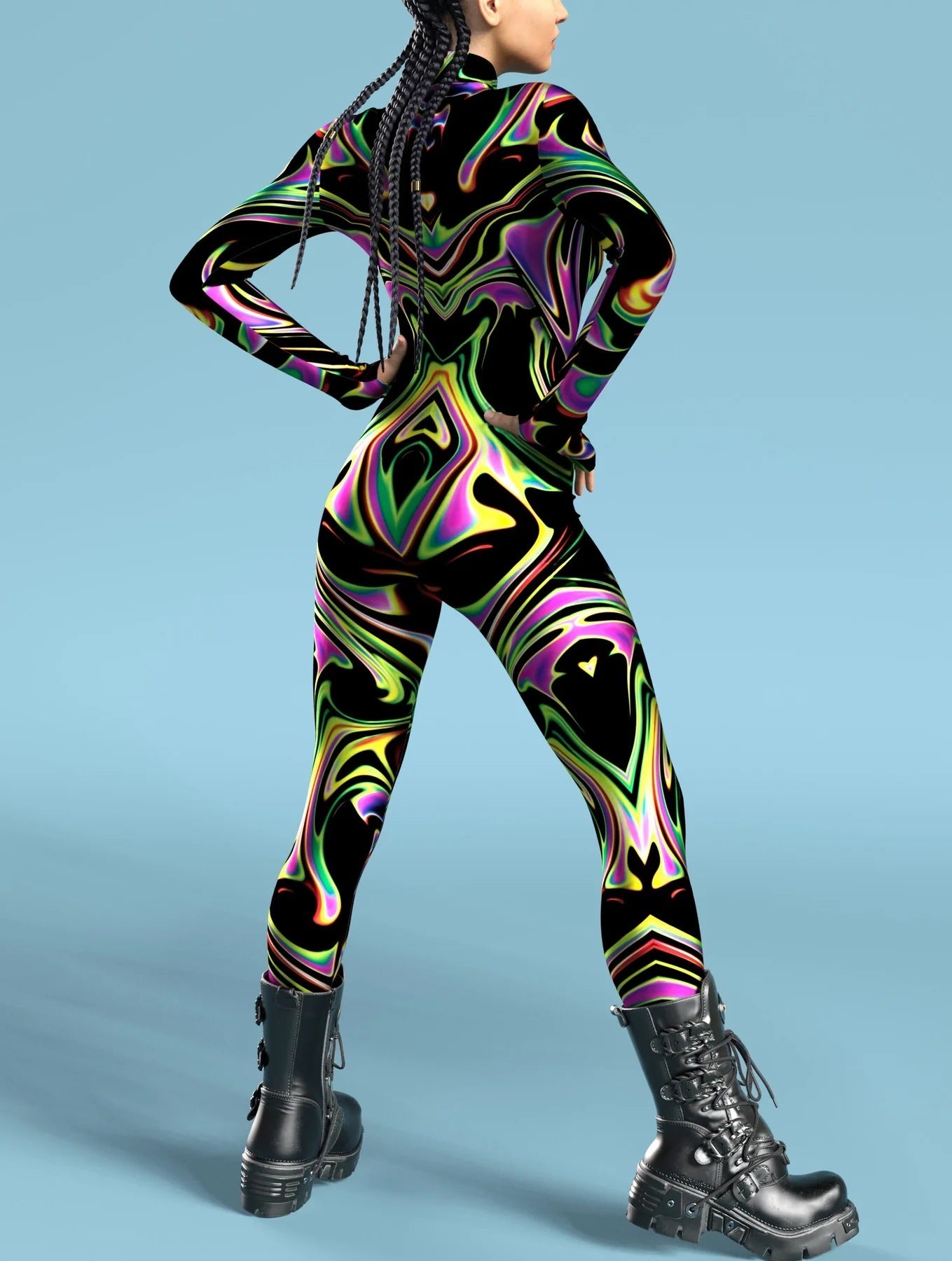 Video Game Pattern Digital Printing Cosplay Cosplay Clothes Tight Jumpsuit