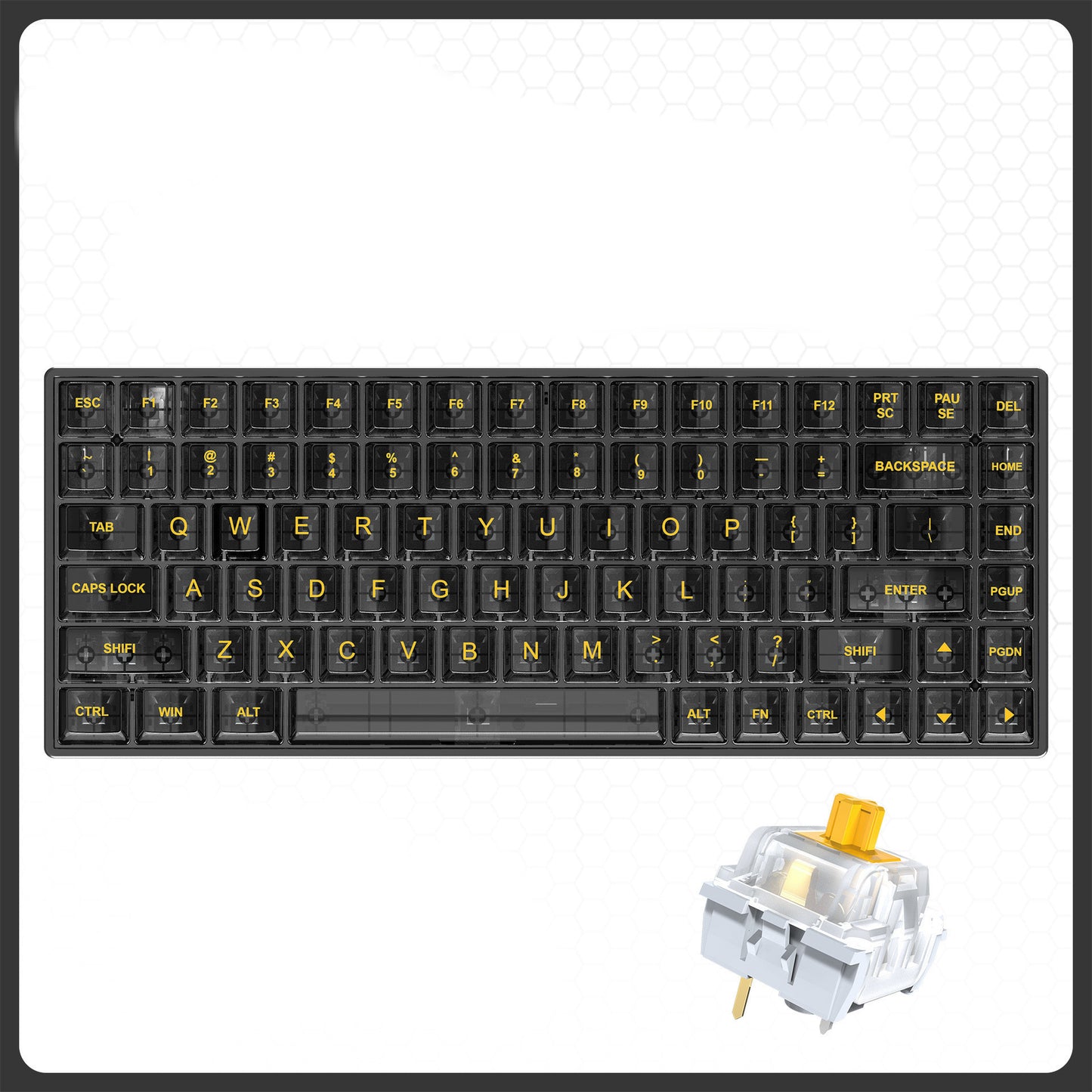 Transparent Hot-swappable RGB Gaming Wired Mechanical Keyboard