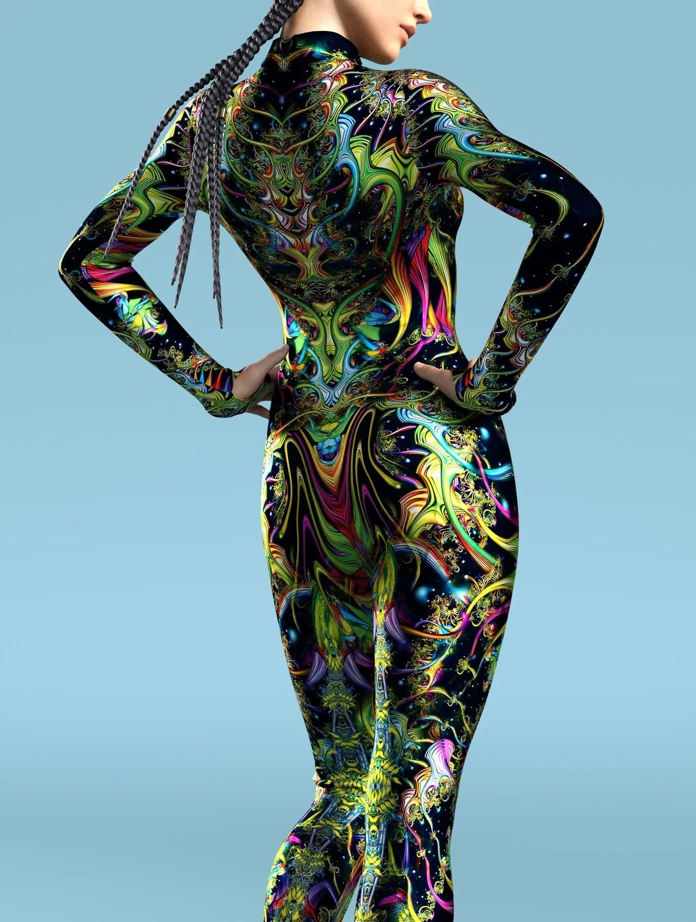 Video Game Pattern Digital Printing Cosplay Cosplay Clothes Tight Jumpsuit