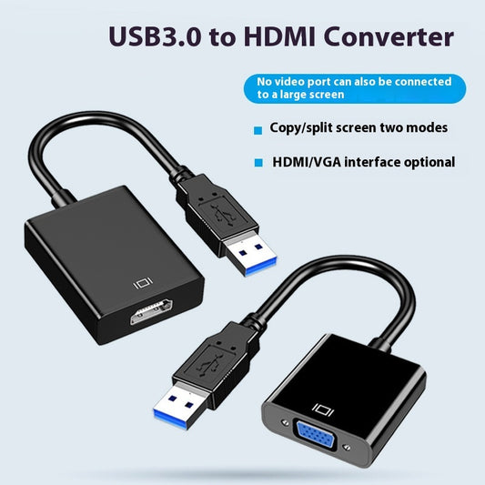 Aluminum Alloy Usb To HDMI HD Video Converter